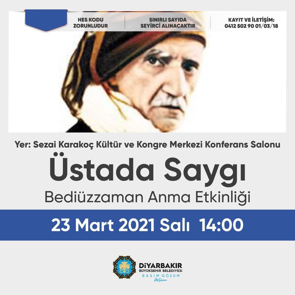 Bediüzzaman Anma Etkinliği düzenliyor