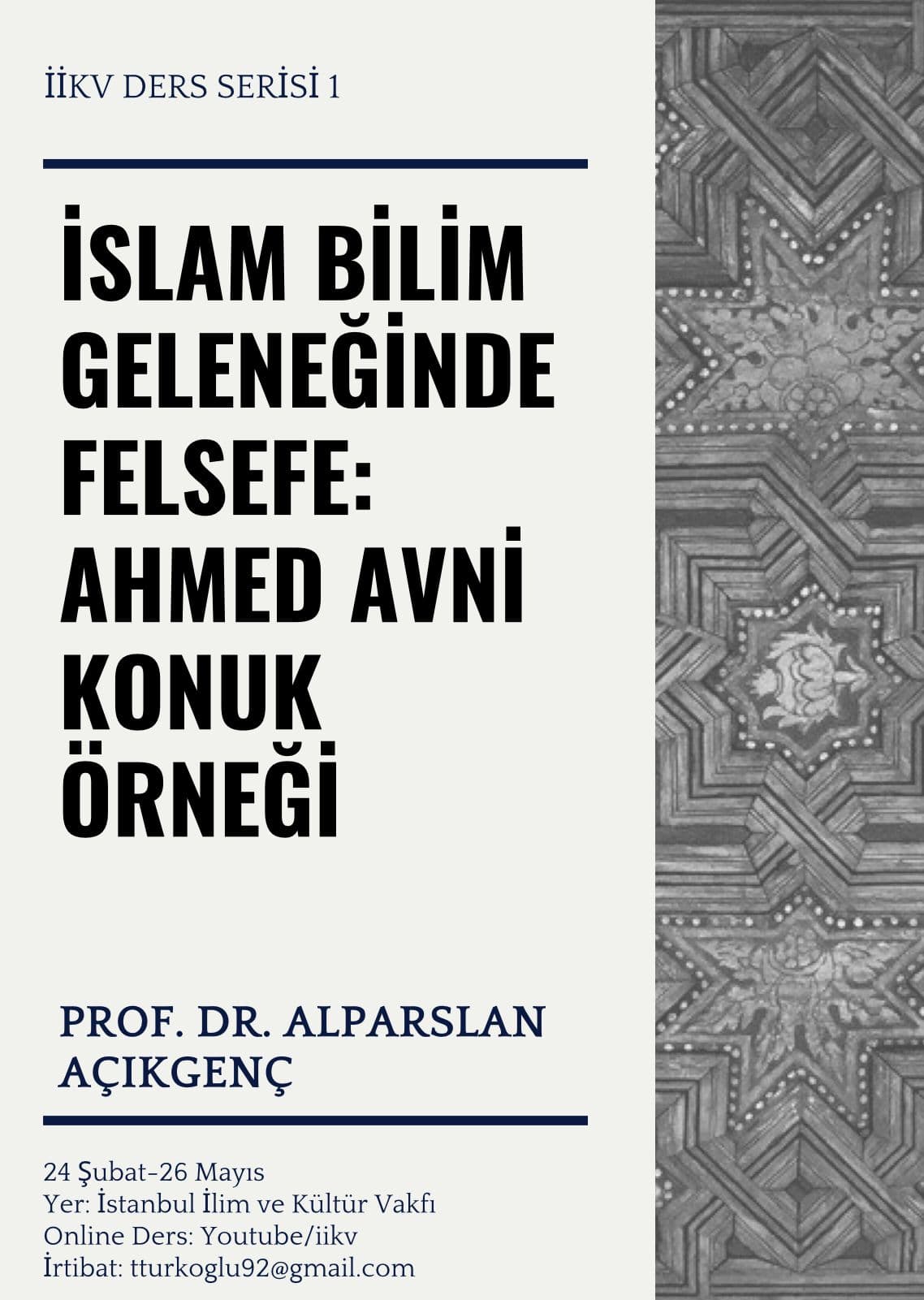 Prof. Dr. Alparslan Açıkgenç ile yeni ders serimiz başlıyor